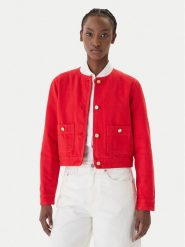 Tommy Hilfiger Kurtka jeansowa WW0WW48591 Pomarańczowy Regular Fit. Brązowe kurtki Tommy Hilfiger, bez wzorów, z bawełny, bez kaptura. Za 629.99 zł.