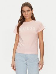 Guess T-Shirt V5GI15 J1314 Różowy Shirt Fit. Czerwone t-shirty Guess, xs, z aplikacjami, z bawełny, bez kołnierzyka, bez ramiączek. Za 99.99 zł.