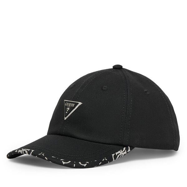 Czapka z daszkiem Guess. Czarne czapki z daszkiem Guess, z aplikacjami. Za 129.99 zł.