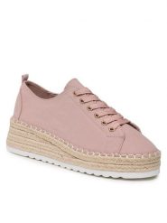 Jenny Fairy Espadryle WS190704-01 Różowy. Czerwone espadryle Jenny Fairy, bez wzorów, z materiału, bez obcasa. Za 119.99 zł.