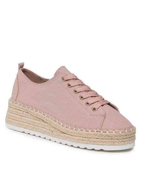 Jenny Fairy Espadryle WS190704-01 Różowy. Czerwone espadryle Jenny Fairy, bez wzorów, z materiału, bez obcasa. Za 119.99 zł.