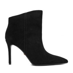 Botki GINO ROSSI. Czarne botki Gino Rossi, bez wzorów, bez obcasa, na szpilce, bez zapięcia. Za 379.99 zł.