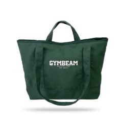 Torba fitness płócienna 30 l zielona Athletic Club. Zielone torby na laptopa GYMBEAM, bez wzorów, z bawełny, na ramię. Za 75.90 zł.