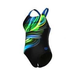 Damski kostium kąpielowy 1-częściowy Arena Bloom Pro Back. Czarne stroje jednoczęściowe Arena, bez wzorów, sportowe. Za 241.99 zł.