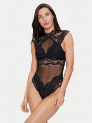Hunkemöller Body Daisy 205943 Czarny. Czarne body i gorsety Hunkemöller, bez wzorów, z syntetyku, bez ramiączek. Za 129.99 zł.