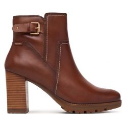 Botki Pikolinos. Brązowe botki Pikolinos, bez wzorów, bez obcasa, na słupku, bez zapięcia. Za 799.99 zł.