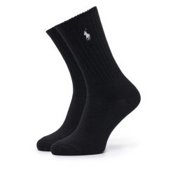 Skarpety długie Polo Ralph Lauren. Czarne skarpetki Polo Ralph Lauren, bez wzorów. Za 89.99 zł.