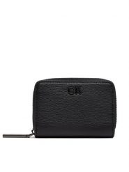 Calvin Klein Mały Portfel Damski Ck Daily Small Zip Around K60K612177 Czarny. Czarne portfele Calvin Klein, bez wzorów, ze skóry. Za 129.99 zł.
