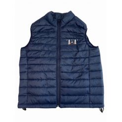 Damska kurtka jeździecka bez rękawów T de T. Niebieskie kurtki T DE T, xl, bez wzorów, z puchu, eleganckie, bez kaptura. Za 377.50 zł.
