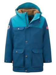 Trollkids Parka "Gudvangen" w kolorze niebieskim rozmiar: 164. Niebieskie płaszcze Trollkids, m, bez wzorów, z polaru, bez kaptura. Za 299.37 zł.