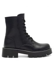 JENNY Botki SONEQUA WS6119-07 Czarny. Czarne botki Jenny, bez wzorów, bez obcasa, na płaskiej podeszwie, bez zapięcia. Za 169.99 zł.