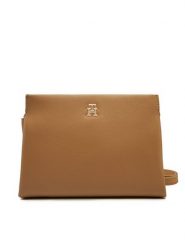 Tommy Hilfiger Torebka Th Legacy Mini Crossover AW0AW17225 Brązowy. Brązowe listonoszki Tommy Hilfiger, bez wzorów, ze skóry, bez dodatków. Za 299.99 zł.