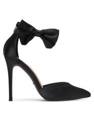 DeeZee Szpilki HT92931-A230 Czarny. Czarne szpilki DeeZee, bez wzorów, z materiału, bez obcasa, na szpilce, bez zapięcia. Za 159.99 zł.