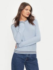 United Colors Of Benetton Sweter 1SMYE10B8 Niebieski Regular Fit. Niebieskie swetry United Colors Of Benetton, xl, bez wzorów, z bawełny, bez ramiączek. Za 139.99 zł.