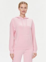 Guess Bluza Brenda V2YQ18 K7UW2 Różowy Relaxed Fit. Czerwone bluzy Guess, l, z aplikacjami, z wiskozy, bez kaptura. Za 249.99 zł.