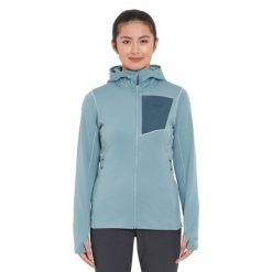 Bluza polarowa damska Rab Women's Superflux Hoody z kapturem. Niebieskie bluzy z kapturem RAB, s, bez wzorów, z polaru. Za 379.99 zł.