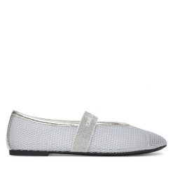 Baleriny KARL LAGERFELD. Szare baleriny KARL LAGERFELD, bez wzorów, bez obcasa, bez zapięcia. Za 369.99 zł.