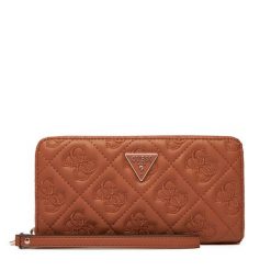 Duży Portfel Damski Guess. Brązowe portfele Guess, z aplikacjami. Za 289.99 zł.