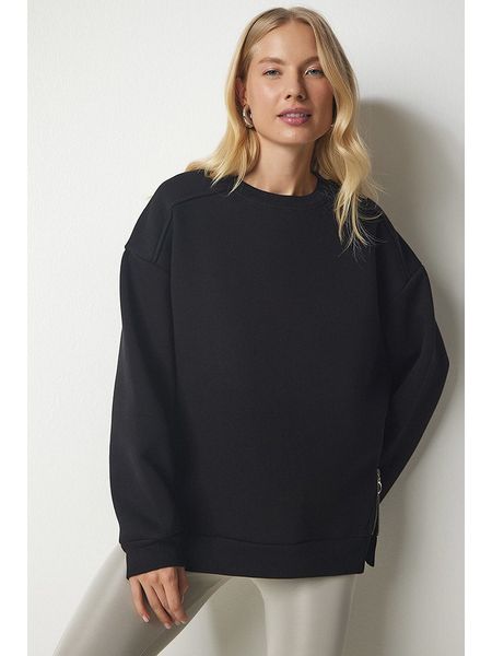 Happiness Istanbul Bluza w kolorze czarnym rozmiar: 40. Czarne bluzy Happiness Istanbul, bez wzorów, z bawełny, bez ramiączek, bez kaptura. Za 113.63 zł.