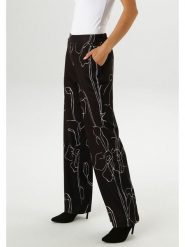 Aniston Spodnie w kolorze czarno-białym rozmiar: 40. Białe spodnie materiałowe Aniston, bez wzorów, z materiału. Za 82.99 zł.