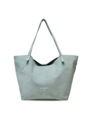 Patrizia Pepe Torebka 2B0130/L153 Turkusowy. Niebieskie shopper bag Patrizia Pepe, bez wzorów, ze skóry, bez dodatków. Za 1,289.00 zł.
