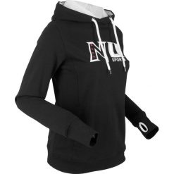 Bluza bawełniana z kapturem i nadrukiem, długi rękaw bonprix czarny. Bluzy marki INOVIK. Za 89.99 zł.