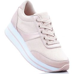 Sneakersy na podeszwie platformie bonprix stary jasnoróżowy. Buty sportowe lifestyle marki bonprix. Za 99.99 zł.