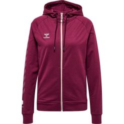 Damska bawełniana bluza z kapturem zapinana na zamek Hummel Move Grid. Fioletowe bluzy Hummel, xs, bez wzorów, z bawełny, sportowe, bez ramiączek, z kapturem. Za 297.50 zł.