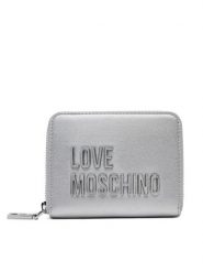 LOVE MOSCHINO Mały Portfel Damski JC5613PP1MKD196B Srebrny. Szare portfele Love Moschino, bez wzorów, ze skóry. Za 309.99 zł.