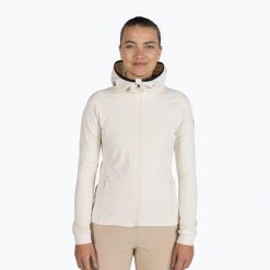 Bluza damska Rossignol Mid Layer Thin Full Zip cap. Białe bluzy Rossignol, na zimę, bez wzorów, sportowe, bez ramiączek, bez kaptura. Za 389.99 zł.