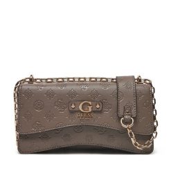Torebka Guess. Brązowe kopertówki Guess, z aplikacjami, wizytowe, bez dodatków. Za 319.99 zł.