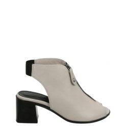 SANDAŁY 9046-6 260 GREY. Szare sandały Venezia, bez wzorów, ze skóry, bez obcasa, bez zapięcia. Za 179.00 zł.