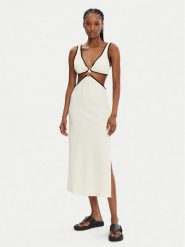 Seafolly Sukienka letnia Beach Bound 55111-DR Écru Slim Fit. Sukienki Seafolly, l, bez wzorów, z syntetyku, bez kołnierzyka, bez ramiączek. Za 449.99 zł.