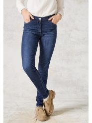 Cecil Dżinsy - Skinny fit - w kolorze granatowym rozmiar: W29/L30. Niebieskie jeansy Cecil, l, bez wzorów, z podwyższonym stanem. Za 127.95 zł.