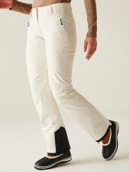 Dare 2b Spodnie narciarskie "Diminish" w kolorze kremowym rozmiar: 38. Brązowe spodnie dresowe Dare 2b, bez wzorów, narciarskie. Za 368.09 zł.