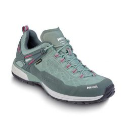 Buty turystyczne damskie Meindl Top Trail Lady GTX. Zielone buty trekkingowe MEINDL, z gore-texu, przed kostkę, bez zapięcia. Za 872.29 zł.