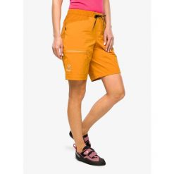 Spodenki wspinaczkowe damskie Haglofs ROC Lite Standart Shorts. Brązowe szorty Haglöfs, bez wzorów, sportowe. W wyprzedaży za 236.20 zł.