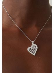 Lodie Silver Srebrny naszyjnik z cyrkoniami - dł. 42 cm rozmiar: onesize. Szare naszyjniki Lodie Silver, z materiału, z cyrkonią, srebrne. Za 110.04 zł.