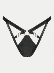 Hunkemöller Stringi Faye 206206 Czarny. Czarne stringi Hunkemöller, bez wzorów, z syntetyku. Za 99.99 zł.