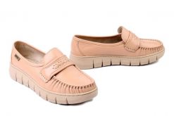 SOLO 069W beż naplak. pl, półbuty damskie. Brązowe półbuty wsuwane Solo, bez wzorów, bez obcasa. Za 264.90 zł.