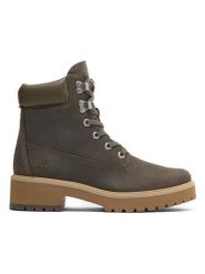 Timberland Skórzane botki "Carnaby Cool" w kolorze khaki rozmiar: 39. Brązowe botki Timberland, bez wzorów, bez obcasa, bez zapięcia. Za 561.62 zł.