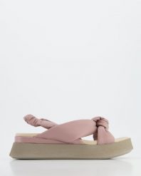 SANDAŁY DAMSKIE 10320 ROSA. Sandały Venezia, bez wzorów, ze skóry, bez obcasa, bez zapięcia. Za 189.00 zł.