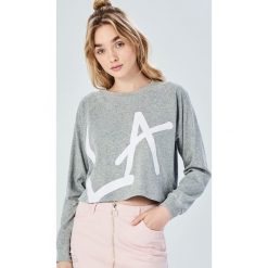 Bluza z nadrukiem La - Jasny szar. Bluzy marki Sinsay. Za 29.99 zł.