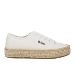 Buty damskie espadryle Lee Cooper LCW-25-44-3217LA białe. Białe espadryle bez wzorów, z gumy, klasyczne, bez obcasa. Za 197.45 zł.