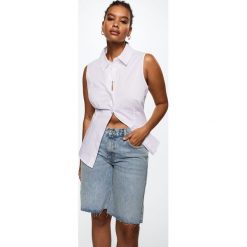 Mango szorty jeansowe Anais damskie gładkie medium waist. Niebieskie szorty Mango, bez wzorów, z jeansu. Za 119.99 zł.