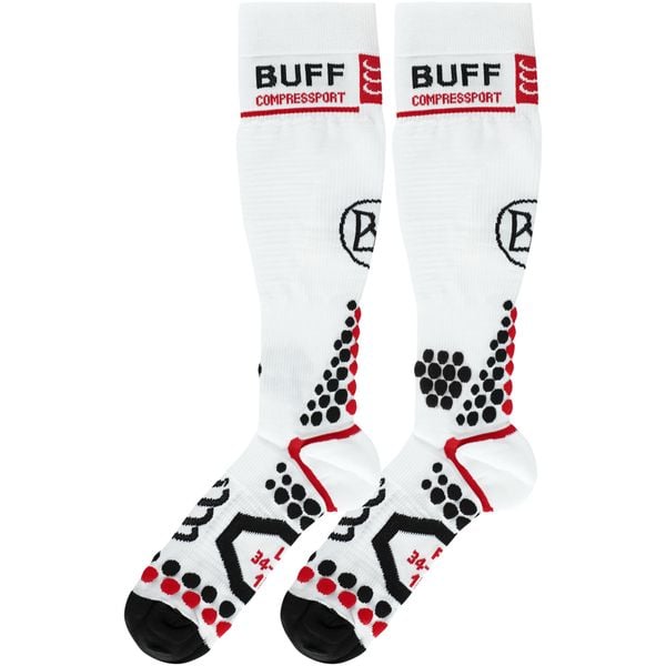 Skarpety BUFF KIRYL KNEE-LENGHT SOCKS WHITES-WHITE-S. Białe skarpetki Buff, bez wzorów. Za 119.90 zł.