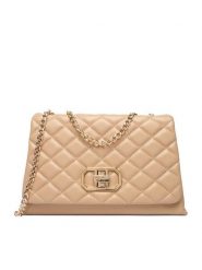 Nine West Torebka CEO-Blanca-LDA8701 Beżowy. Brązowe kopertówki Nine West, bez wzorów, z materiału, wizytowe, bez dodatków. Za 199.99 zł.