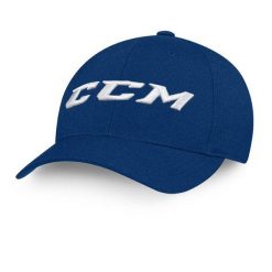 CCM - Czapka Team Flexfit - Dorośli - Granatowy L/XL. Niebieskie czapki z daszkiem CCM, bez wzorów. Za 195.75 zł.