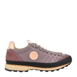 Buty turystyczne damskie LOMER Bio Naturale Canvas. Fioletowe buty trekkingowe Lomer, bez wzorów, z gumy, bez zapięcia, trekkingowe. Za 399.99 zł.