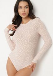 Różowe Dopasowane Body z Wiskozą w Panterkowy Wzór Meliona. Czerwone body i gorsety Born2be, bez wzorów, z jeansu, bez ramiączek. W wyprzedaży za 84.99 zł.